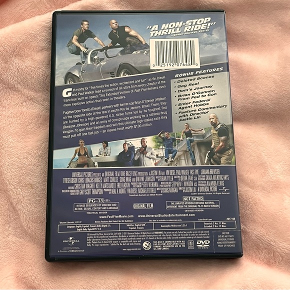 ✨10 for $15✨ Fast Five (DVD, 2011) Extended Edition Vin Diesel Paul Walker - Picture 4 of 4